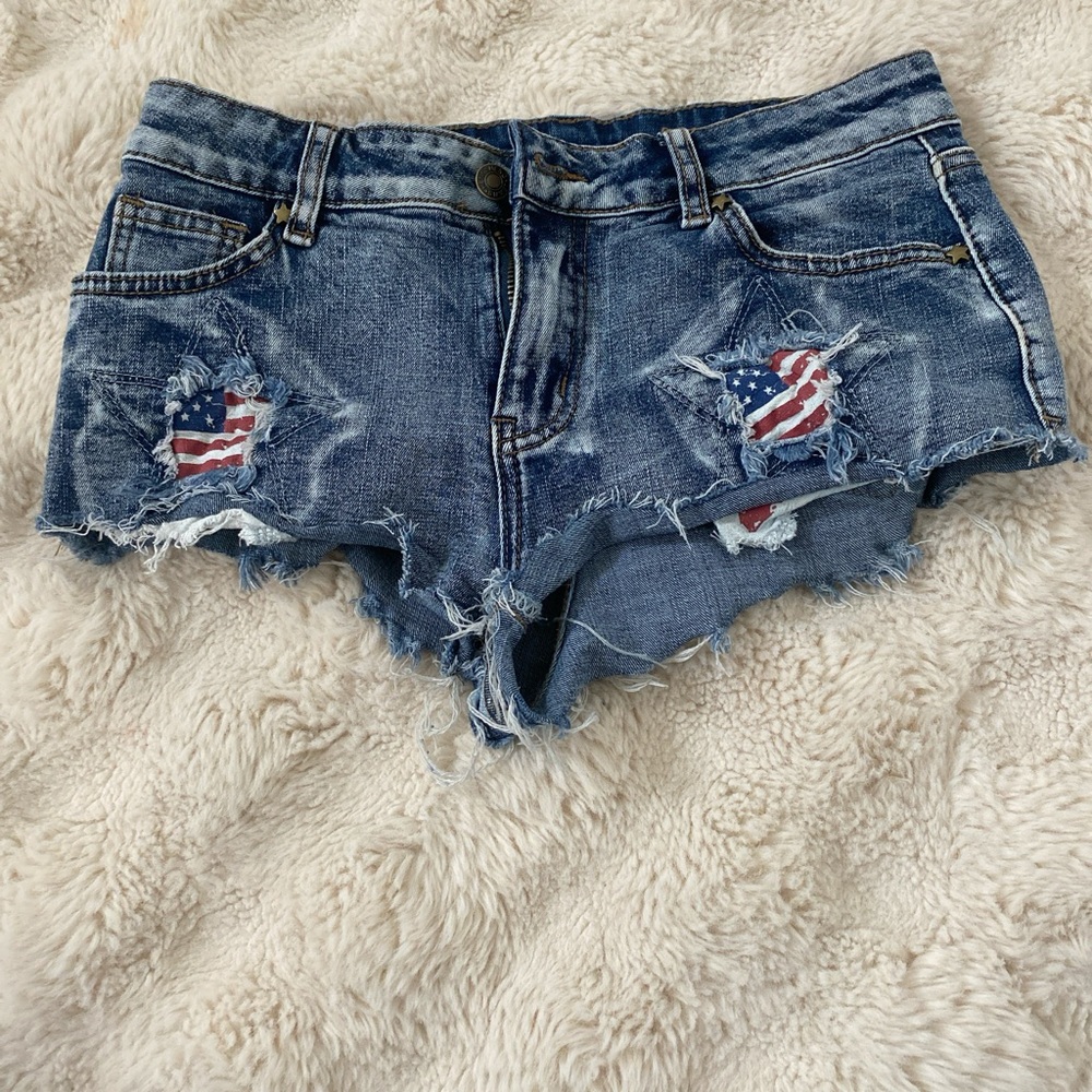 Denim Distressed Women Shorts